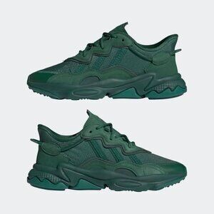 Women's 8.5 Dark Green Monochromatic Adidas Ozweego